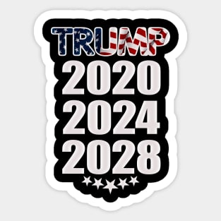 Trump 2020 2024 2028 Sticker